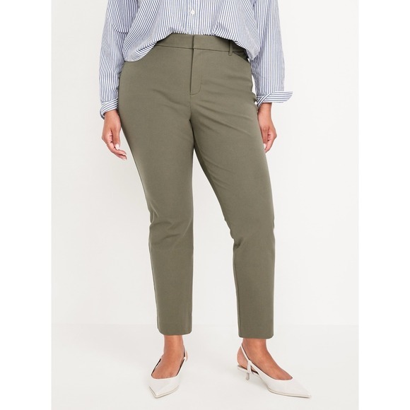 Old Navy Pants - Old Navy Women 8 Reg High-Waisted Pixie Skinny Ankle Green Pants Casual Colorful